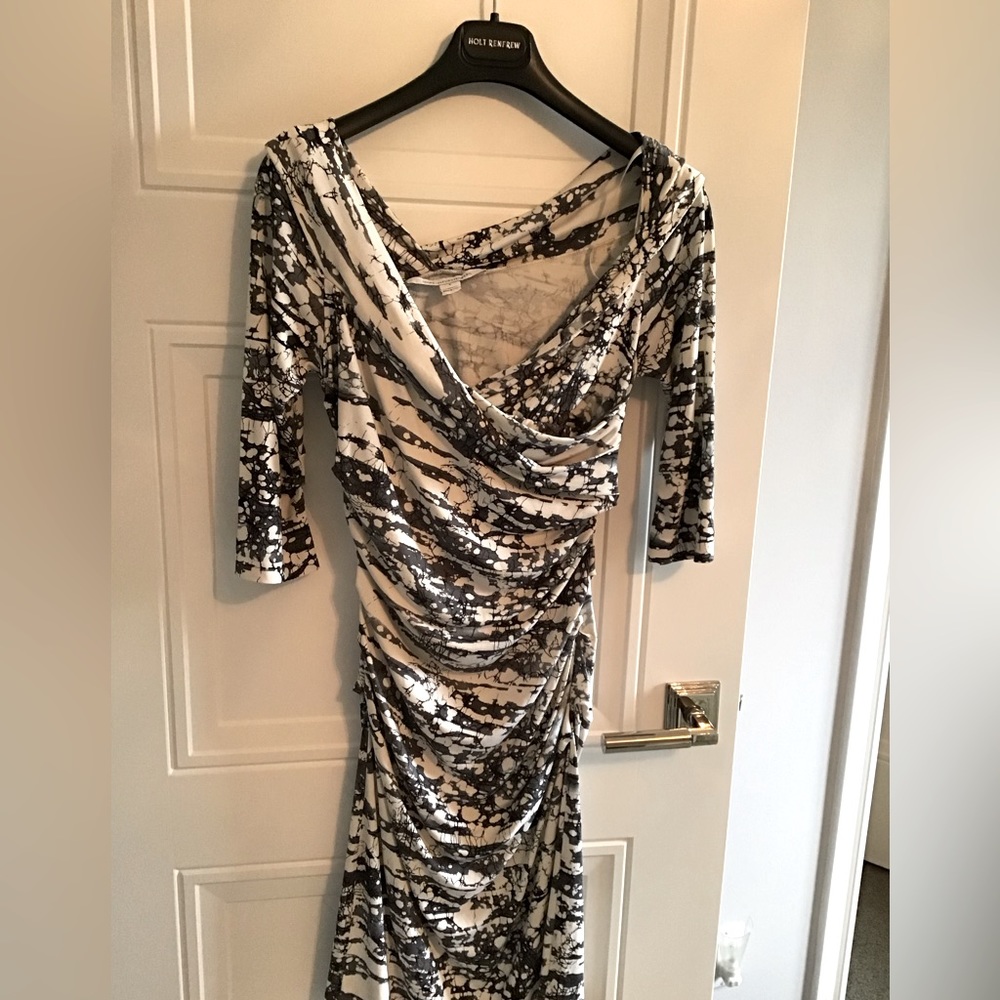 Diane von Furstenberg ruched silk jersey dress, size 6